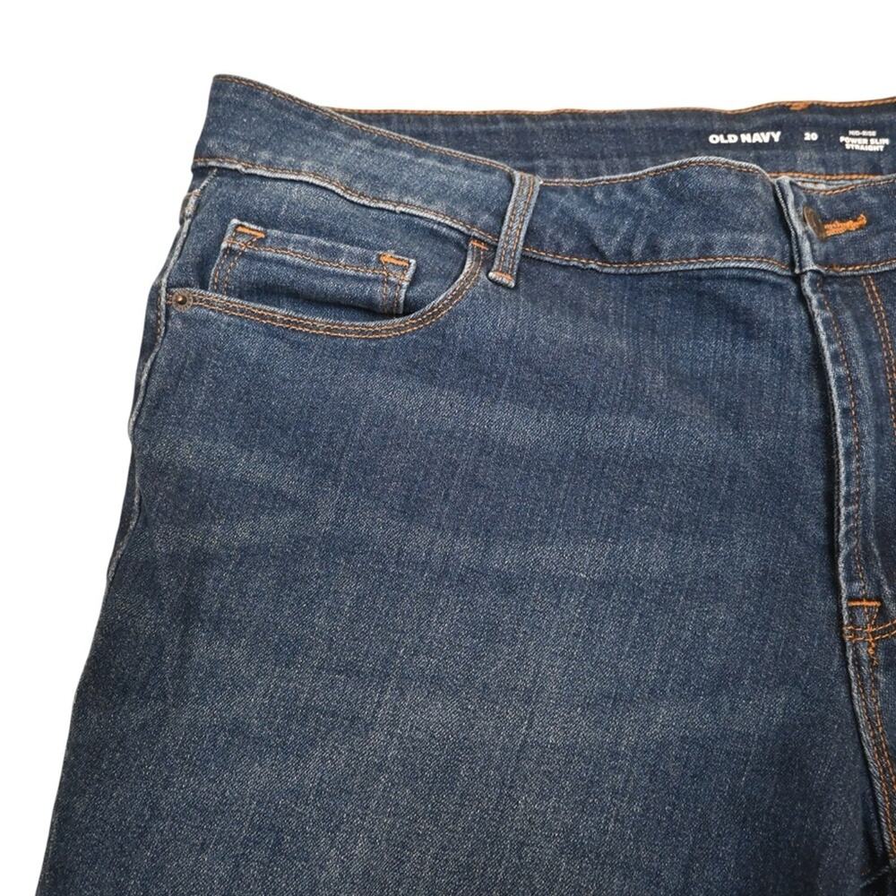 Old Navy Women's 20 Mid Rise Power Slim Straight Jean - Picture 6 of 10